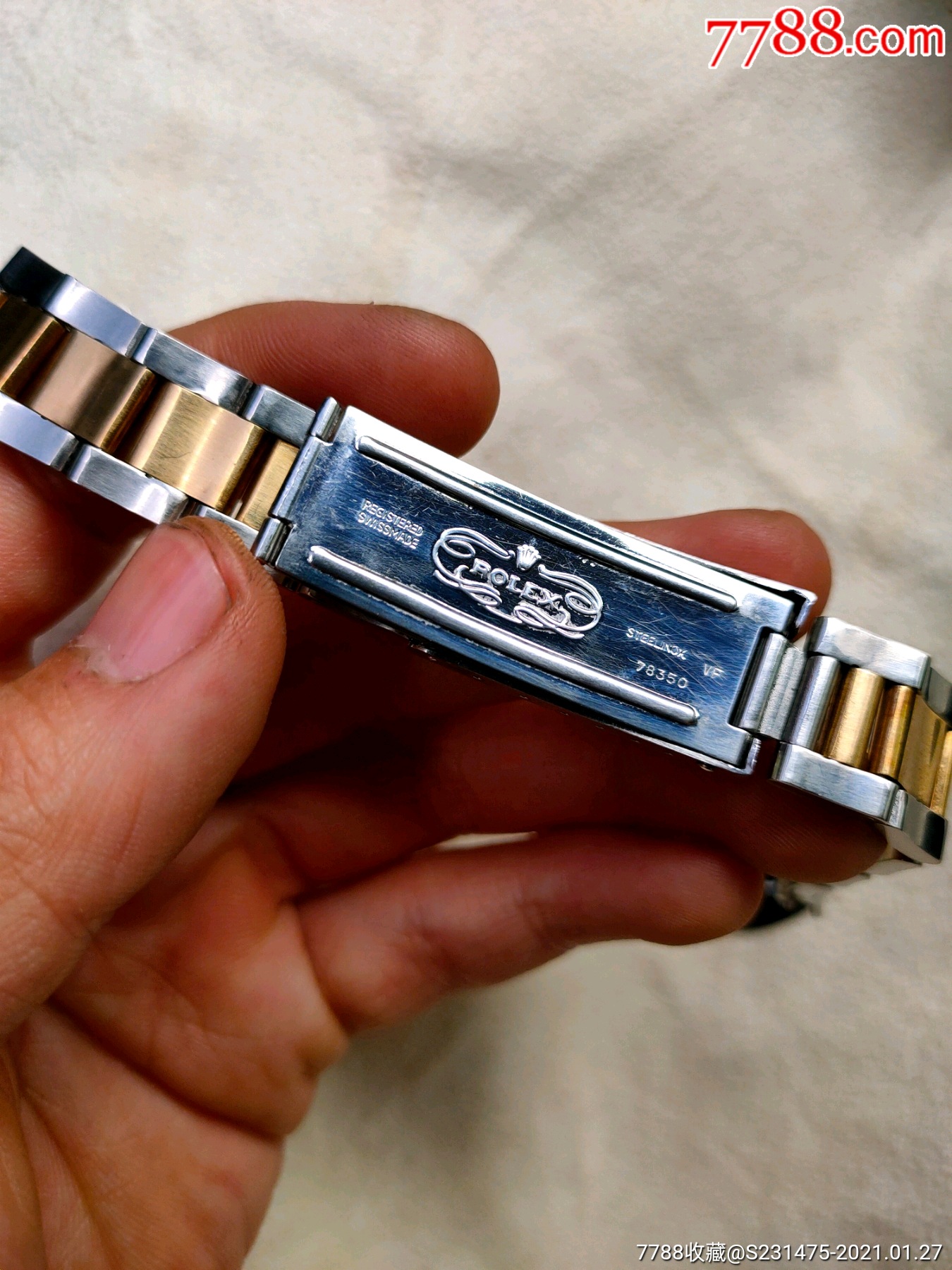 古董劳力士间金表链-手表/腕表-7788收藏