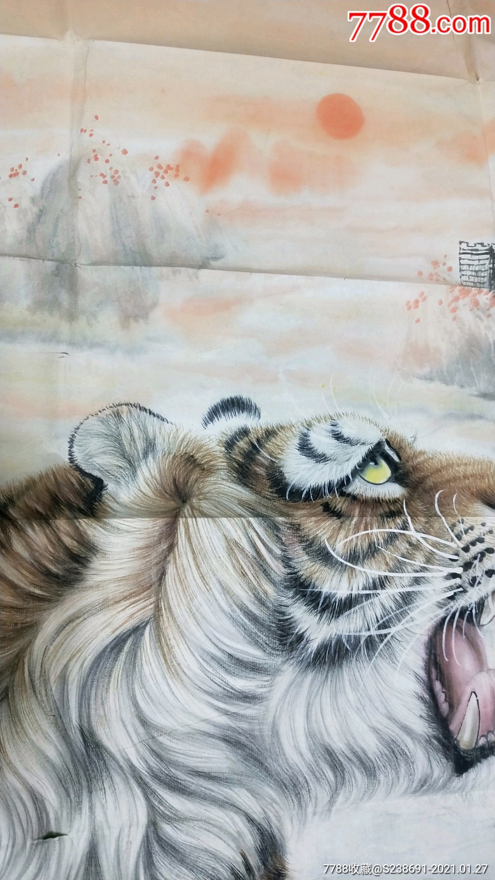 吴增_花鸟国画原作_乡村红日【7788收藏__收藏热线】