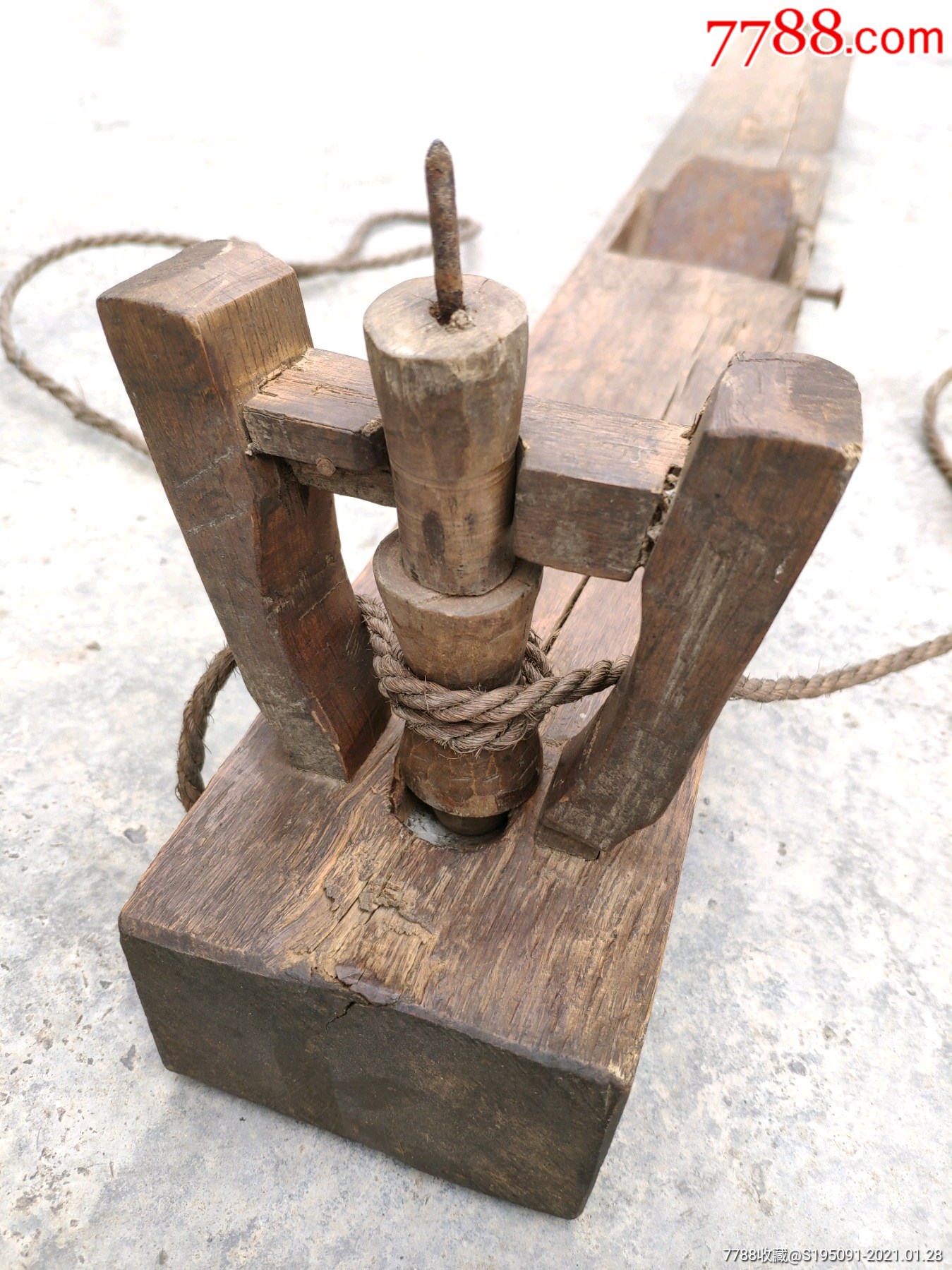 老木匠工具踩钻刨子两用