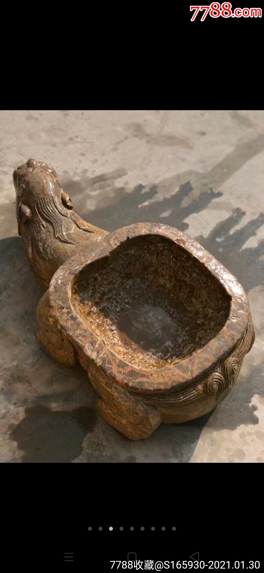 青石大龟盆尺寸长95宽45高28厘米重240斤官家器物,自然包浆