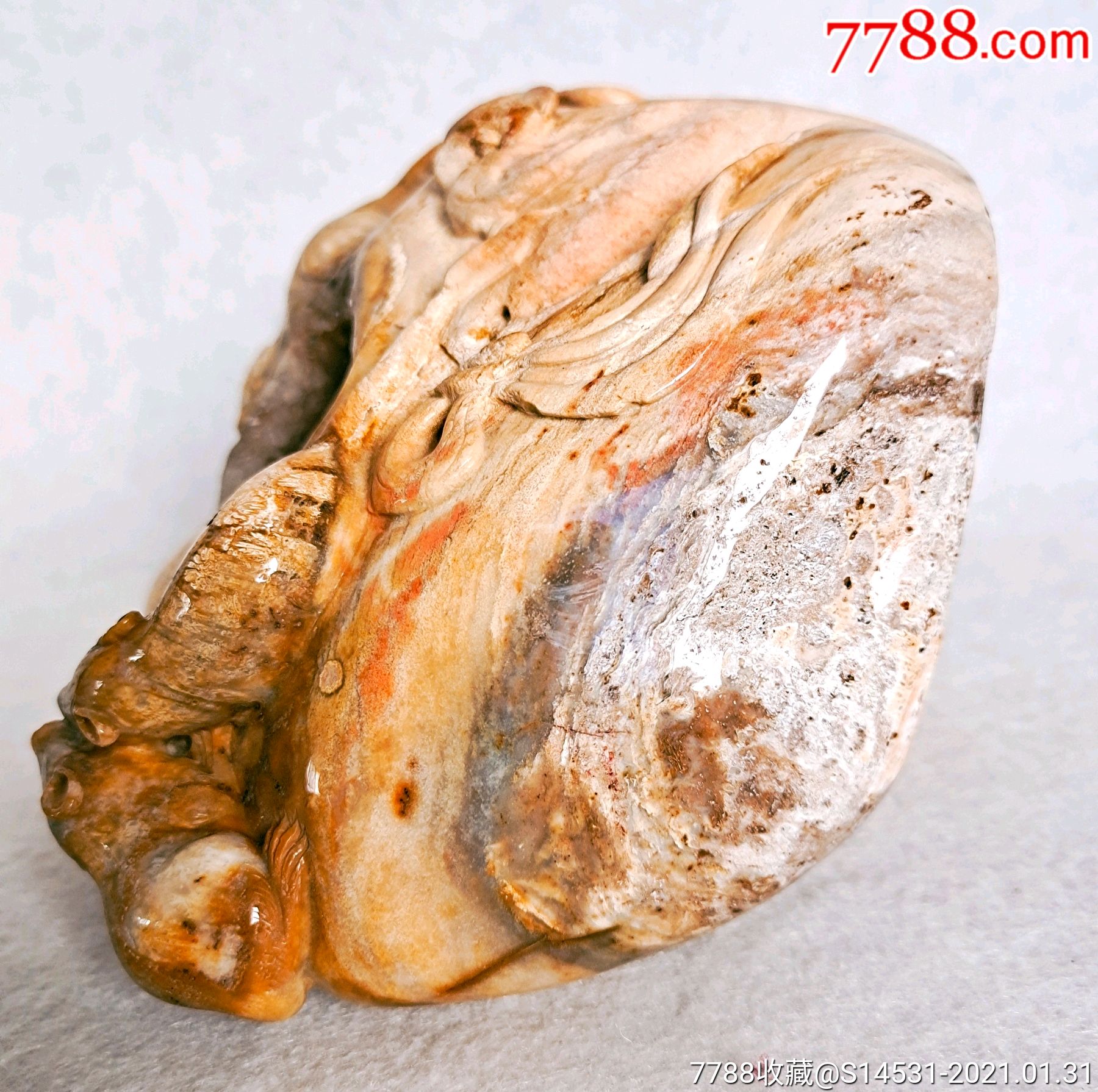 海南珊瑚玉五鼠运财摆件_其他玉石/玉器_第10张_7788玉器收藏