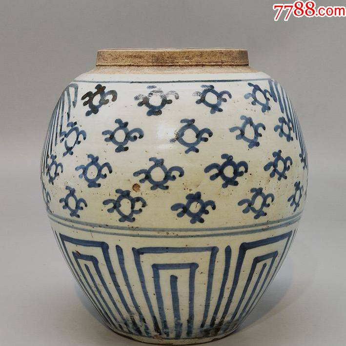 明代青花茶叶罐