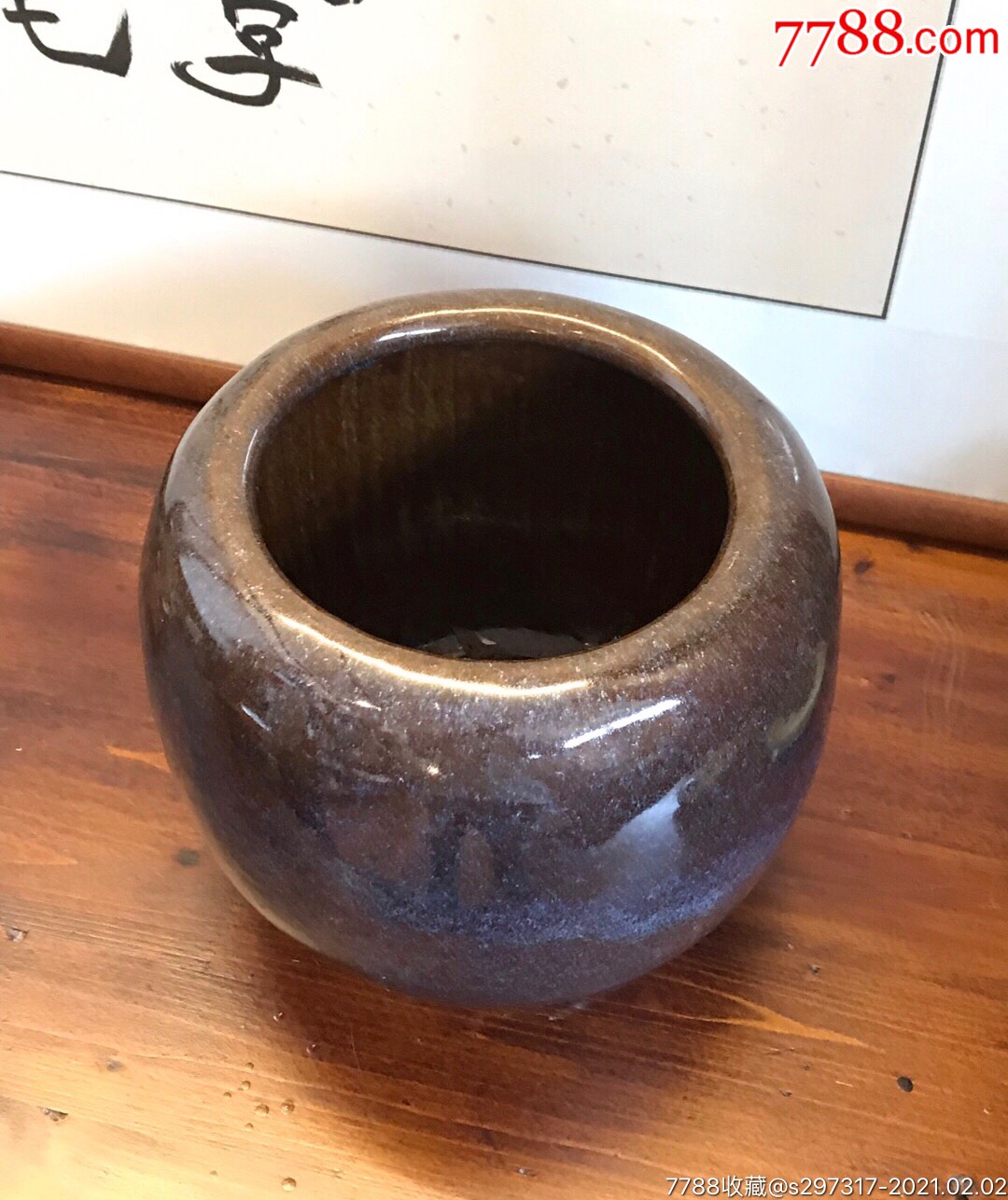 民国到解放初时期宜兴出品全美品钧釉缸老画缸器宜兴出品