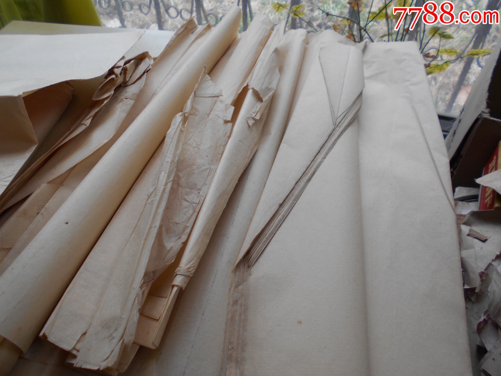 老纸头【50年代,玉扣纸,散页一沓】修补旧书不错_其他文房用具_第5张