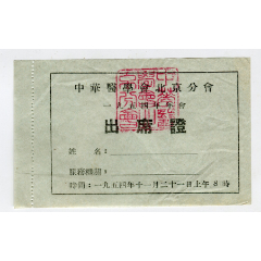 1954年中华医学会北京分会年会出席证(se78259799)_7788收藏__收藏热线