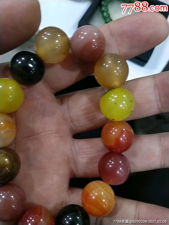 七彩玛瑙手串