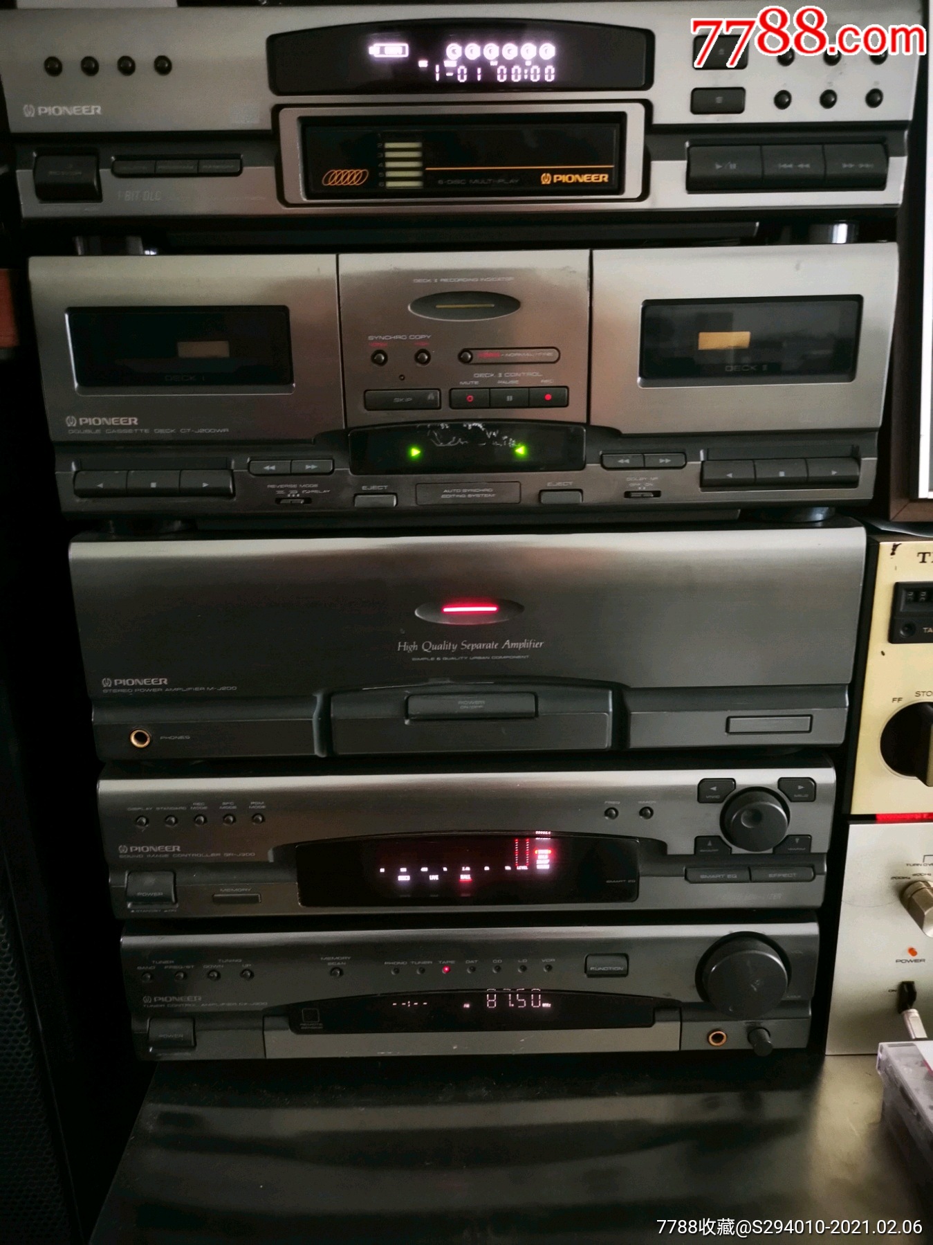 日本原装先锋机柜落地组合音响主机一套