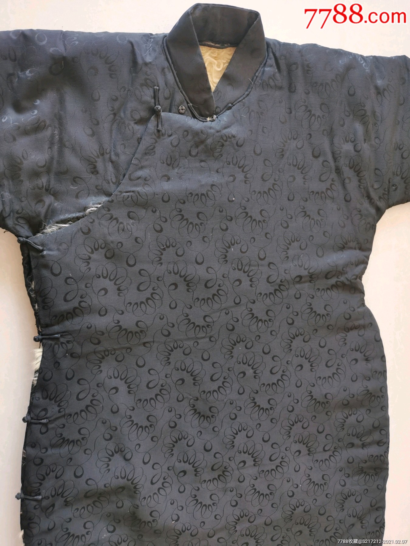 民国时期真丝面料古董旗袍