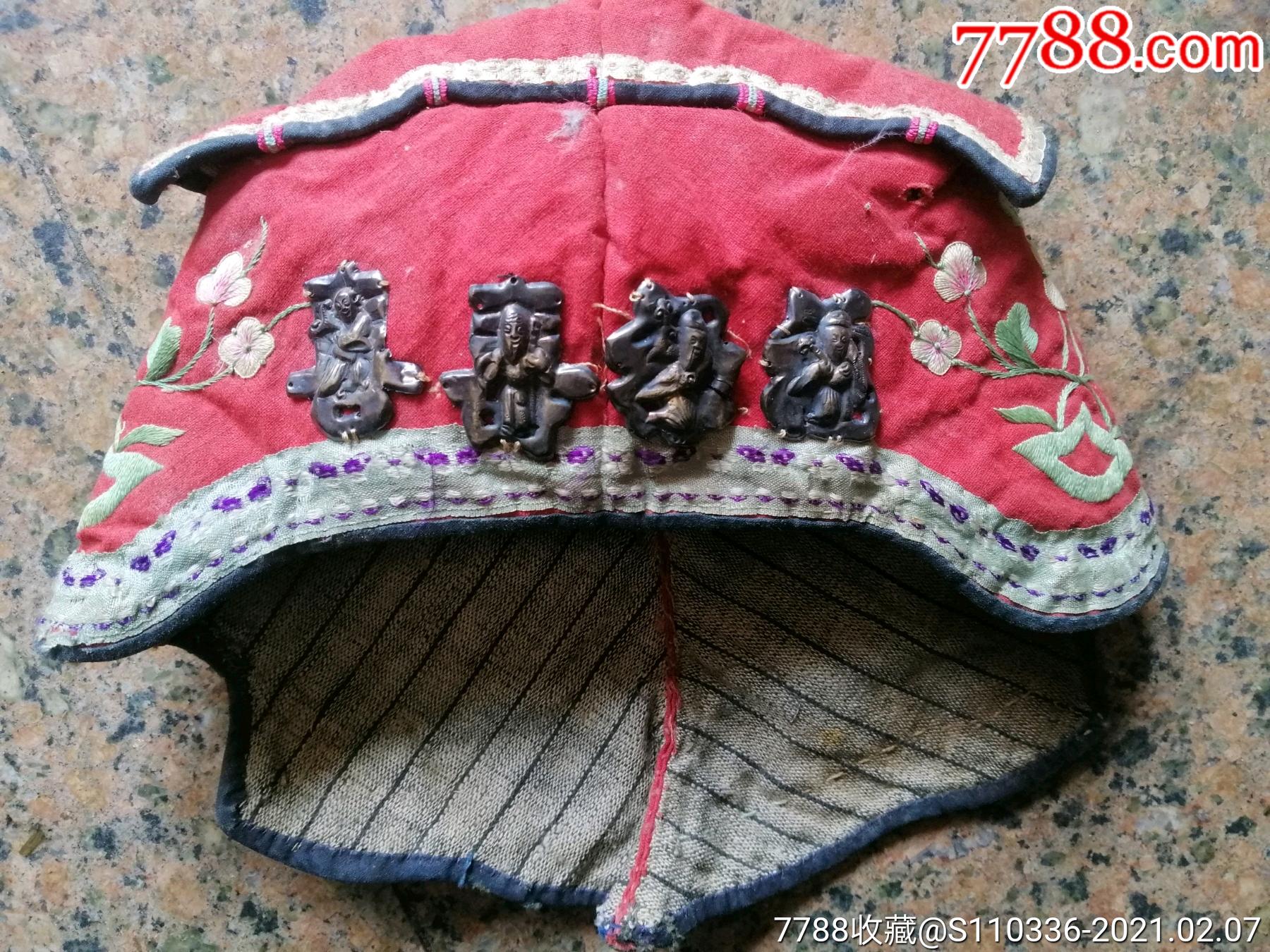 精美的福禄寿喜绣花帽