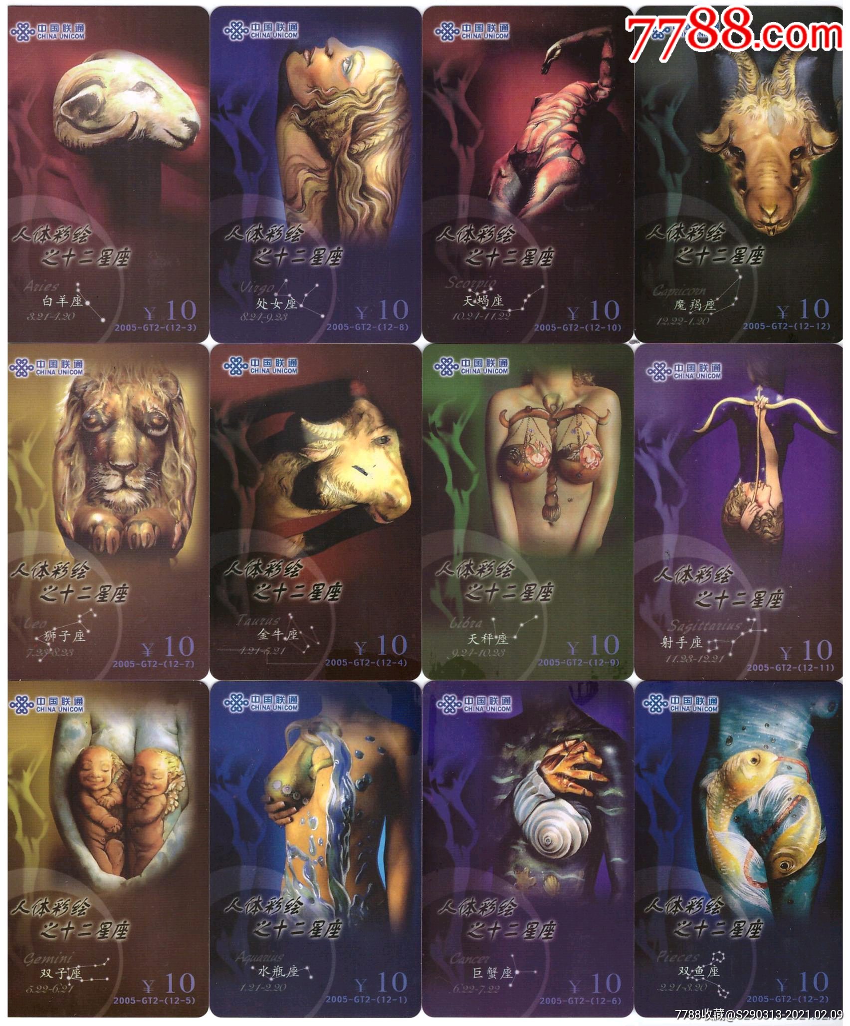 十二星座人体彩绘