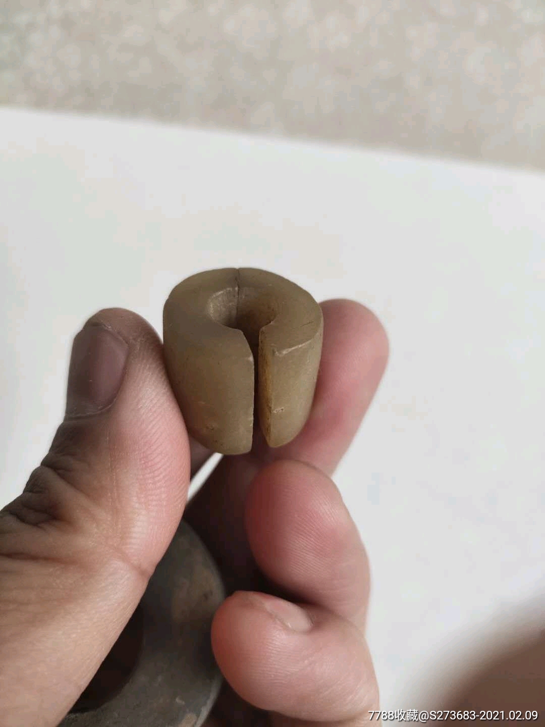 战汉山东莱州玉滑石石头璧两件