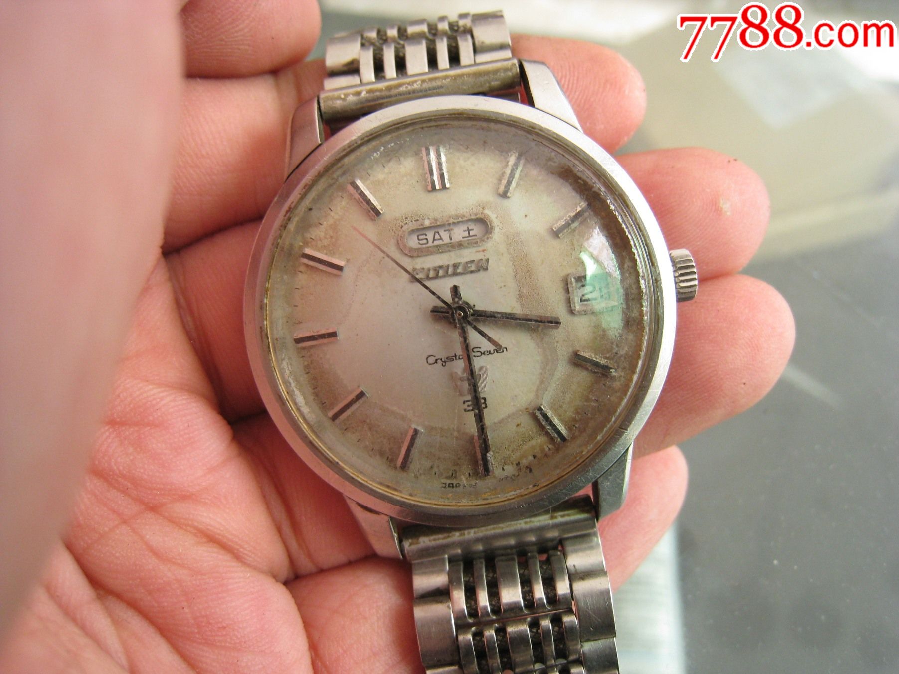 日本古董表西铁城7号中古表(自动机械)男少见33钻