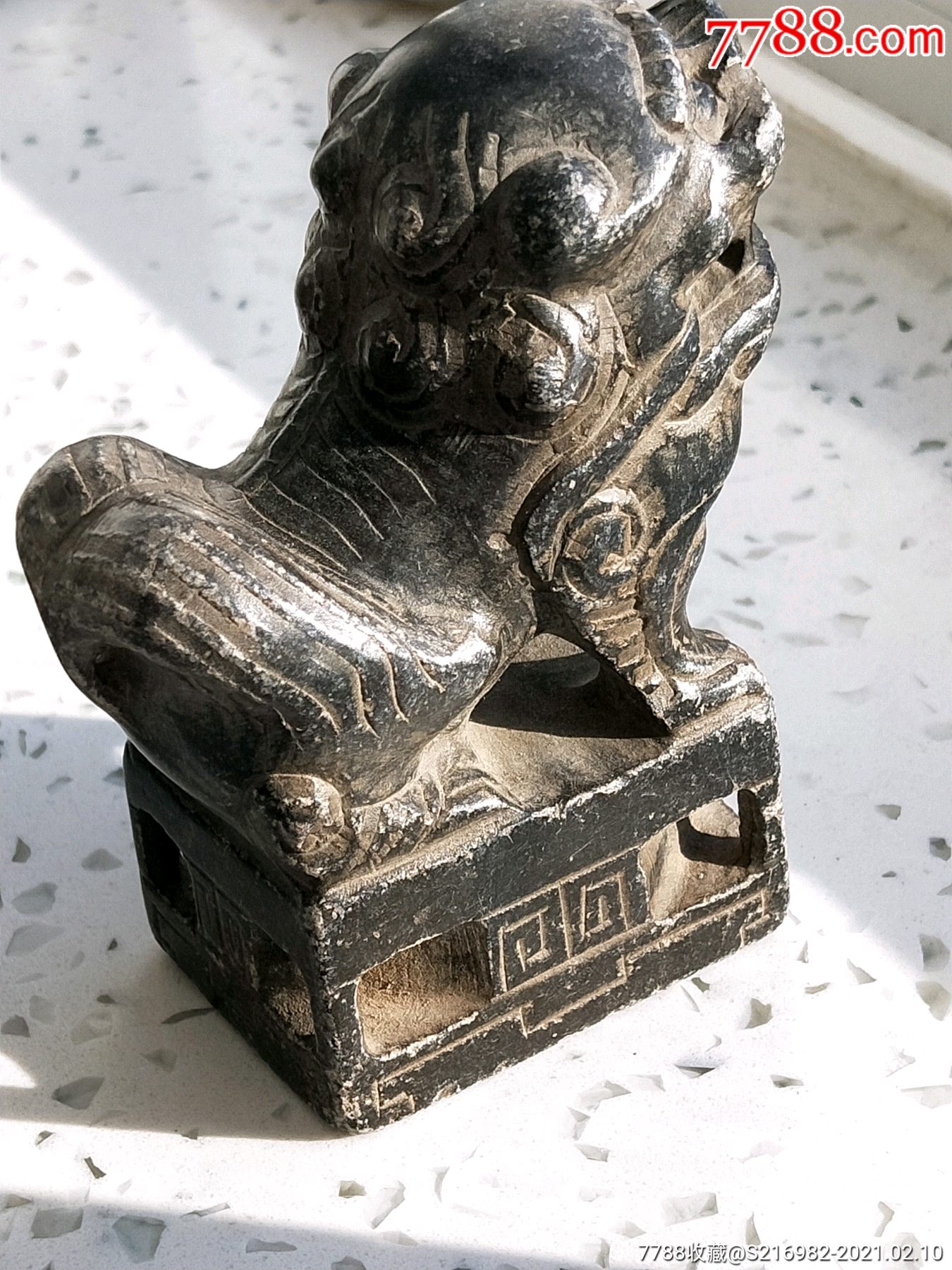 清晚时期案头文房小狮子一对_其他石器_第6张_7788陶器收藏