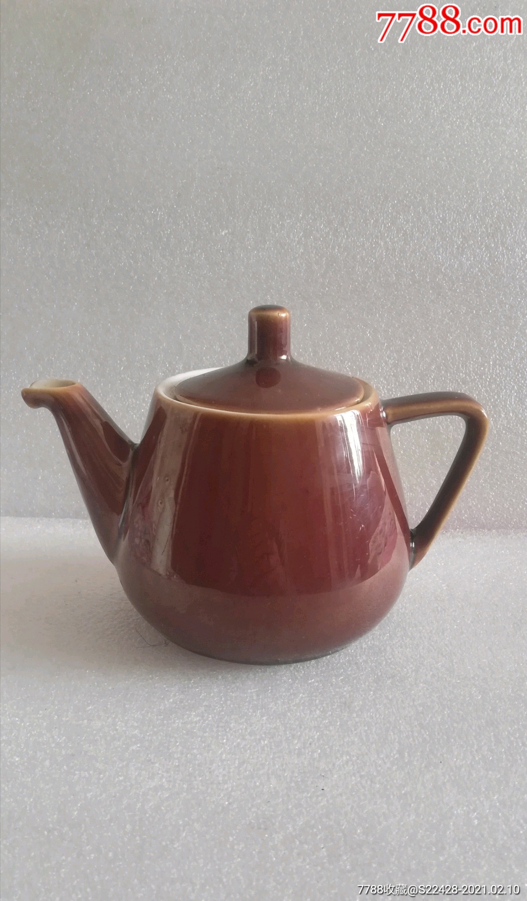 民国酱釉精品茶壶