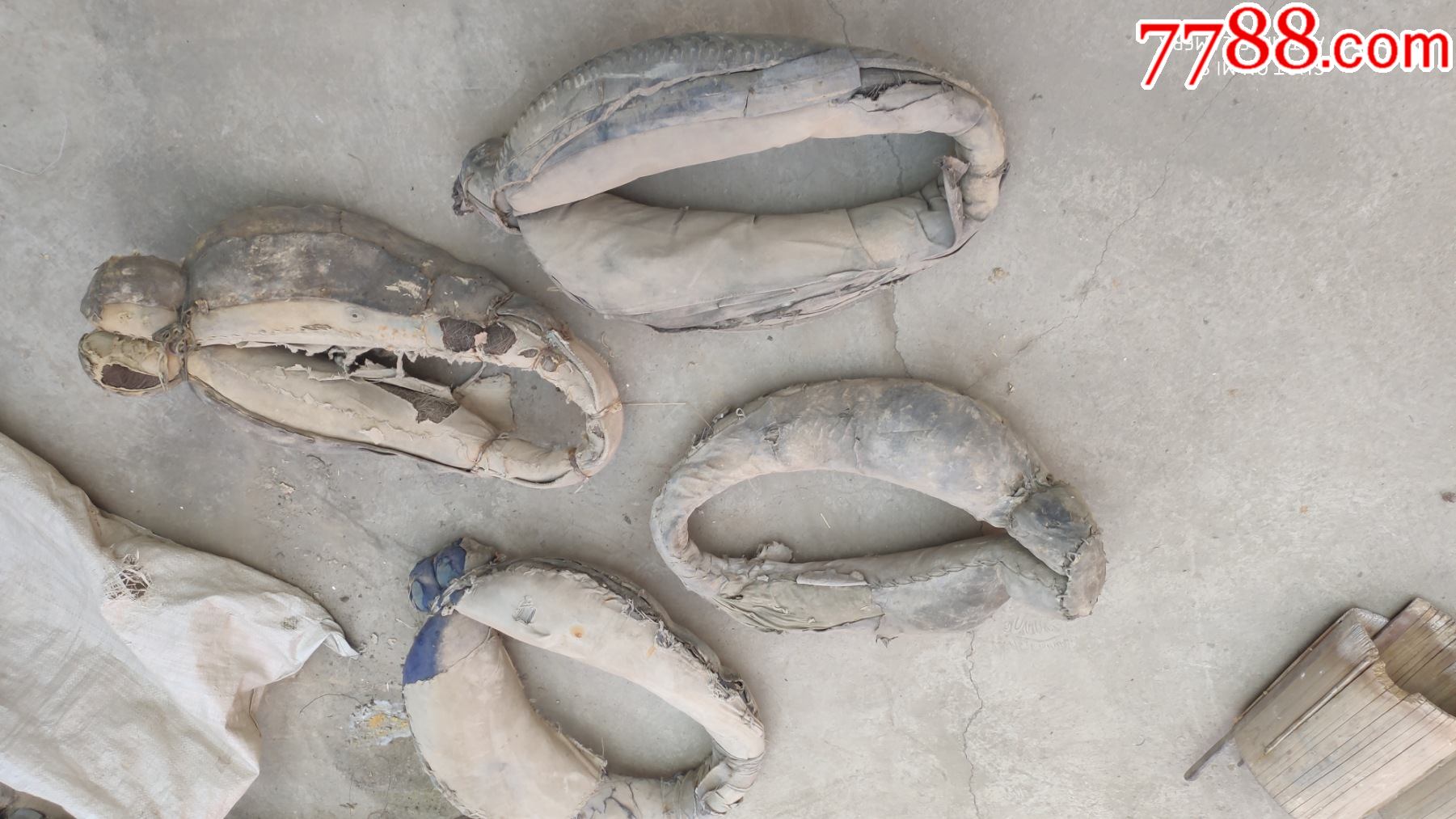 民俗类车马户外车具马具马套4个合售