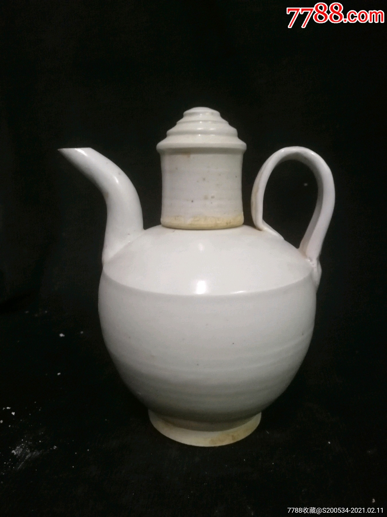 粉丝福利瓷器古玩收藏古董影青执壶宋瓷老窑生坑造型极美宋代景