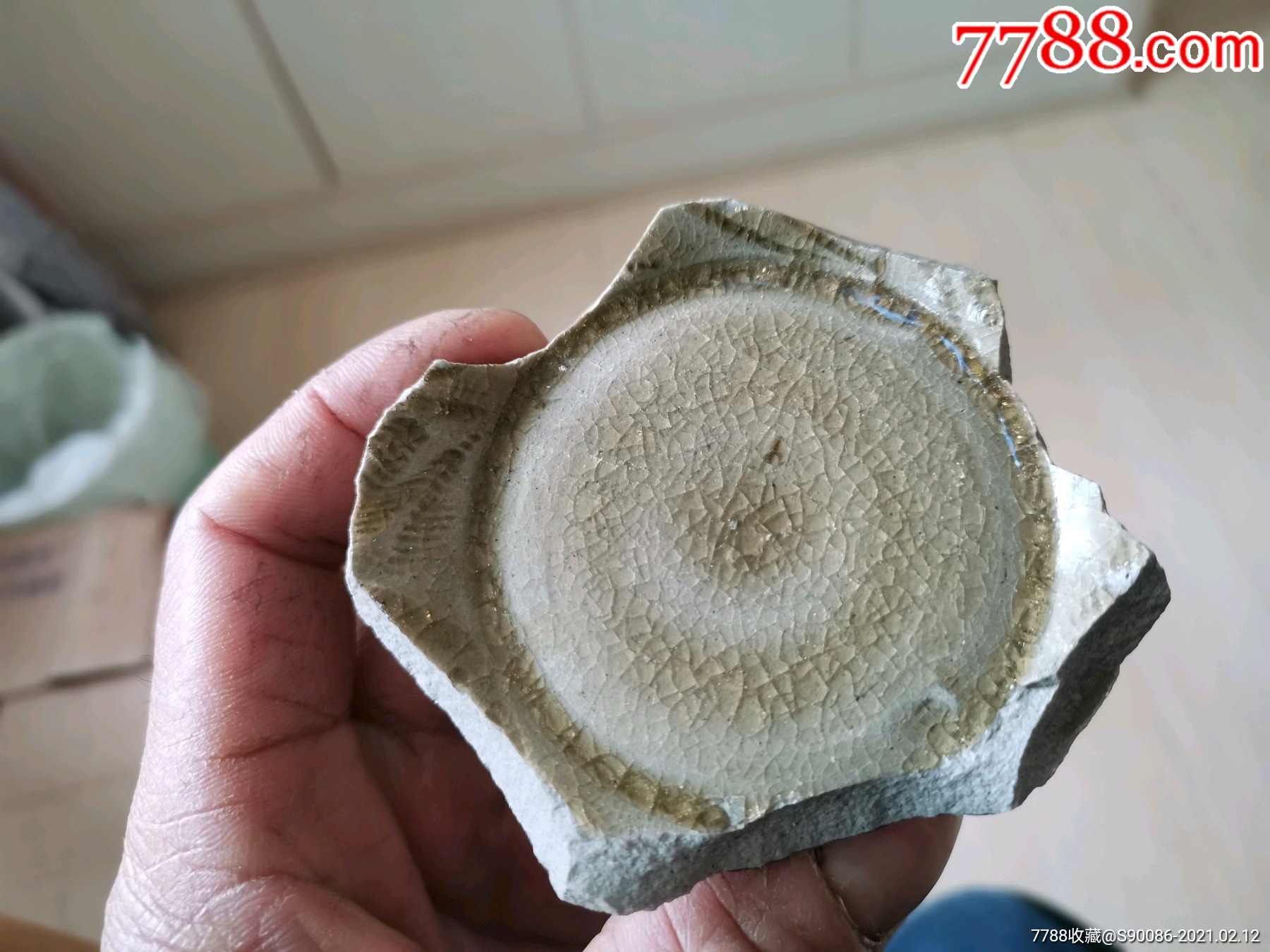 元龙泉窑玻璃黄釉小碗标本_瓷片_第4张_7788瓷器