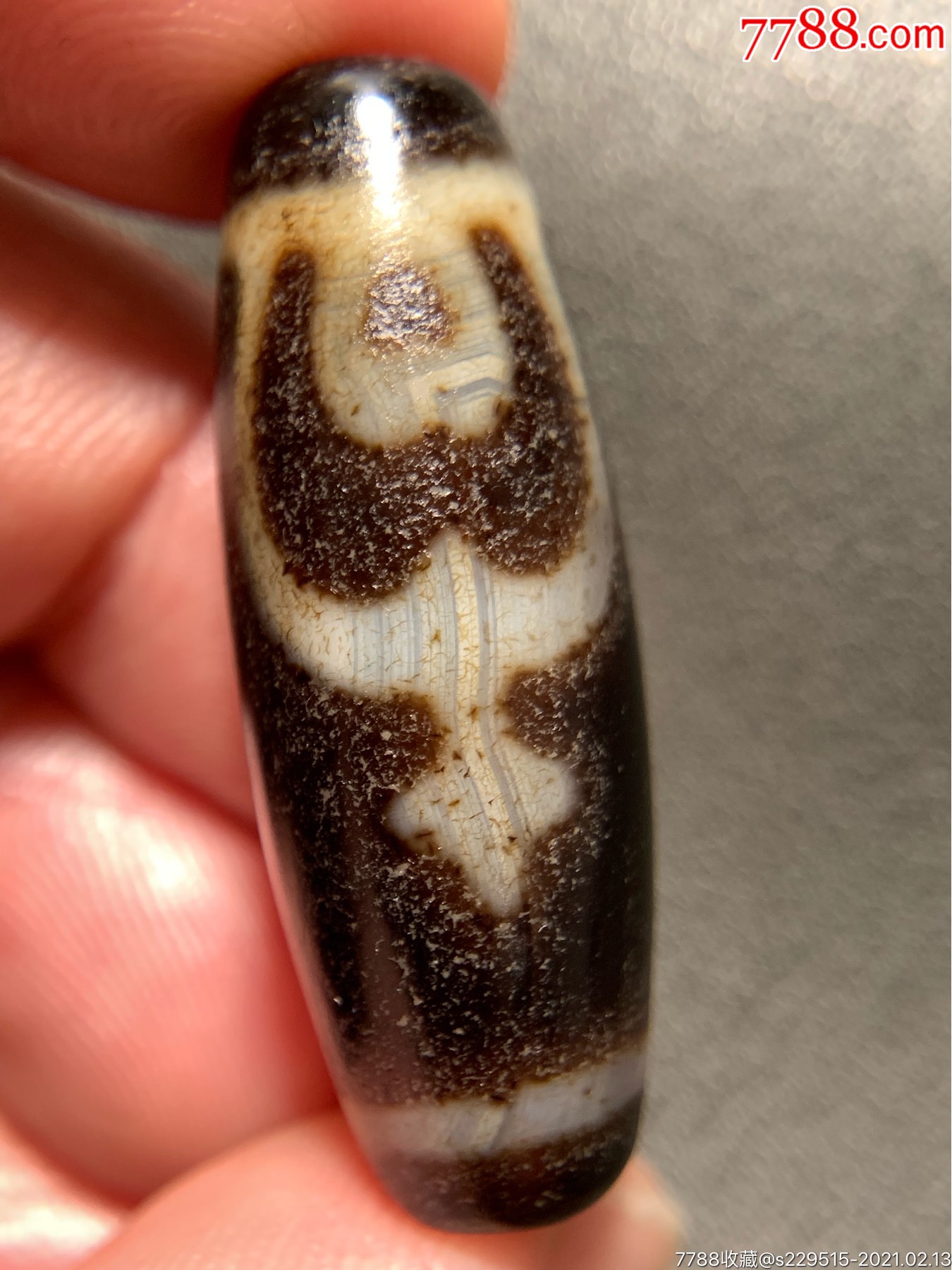 藏传双宝瓶天珠37.8*14毫米