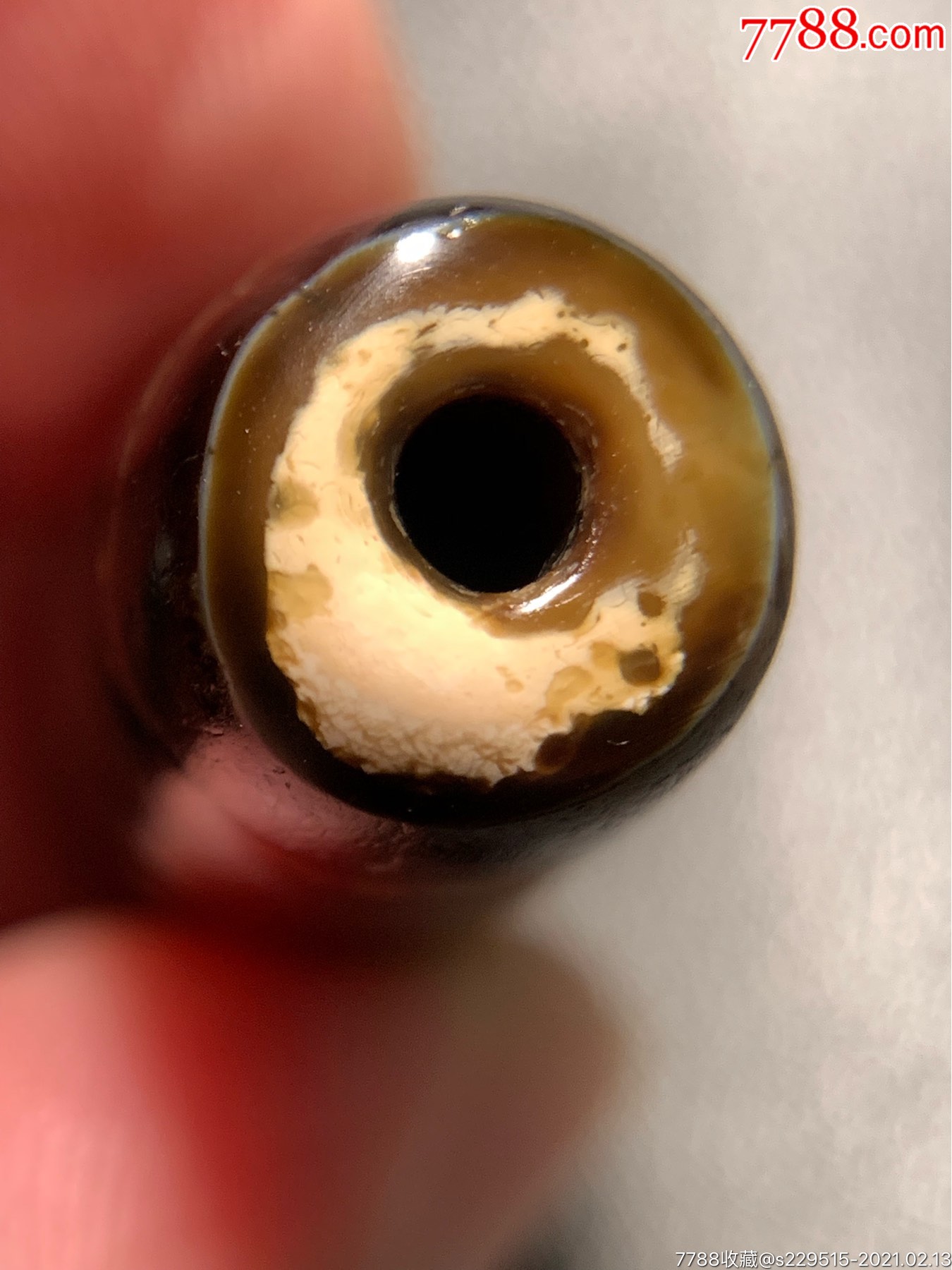 藏传剩三眼断天珠35*14.5毫米