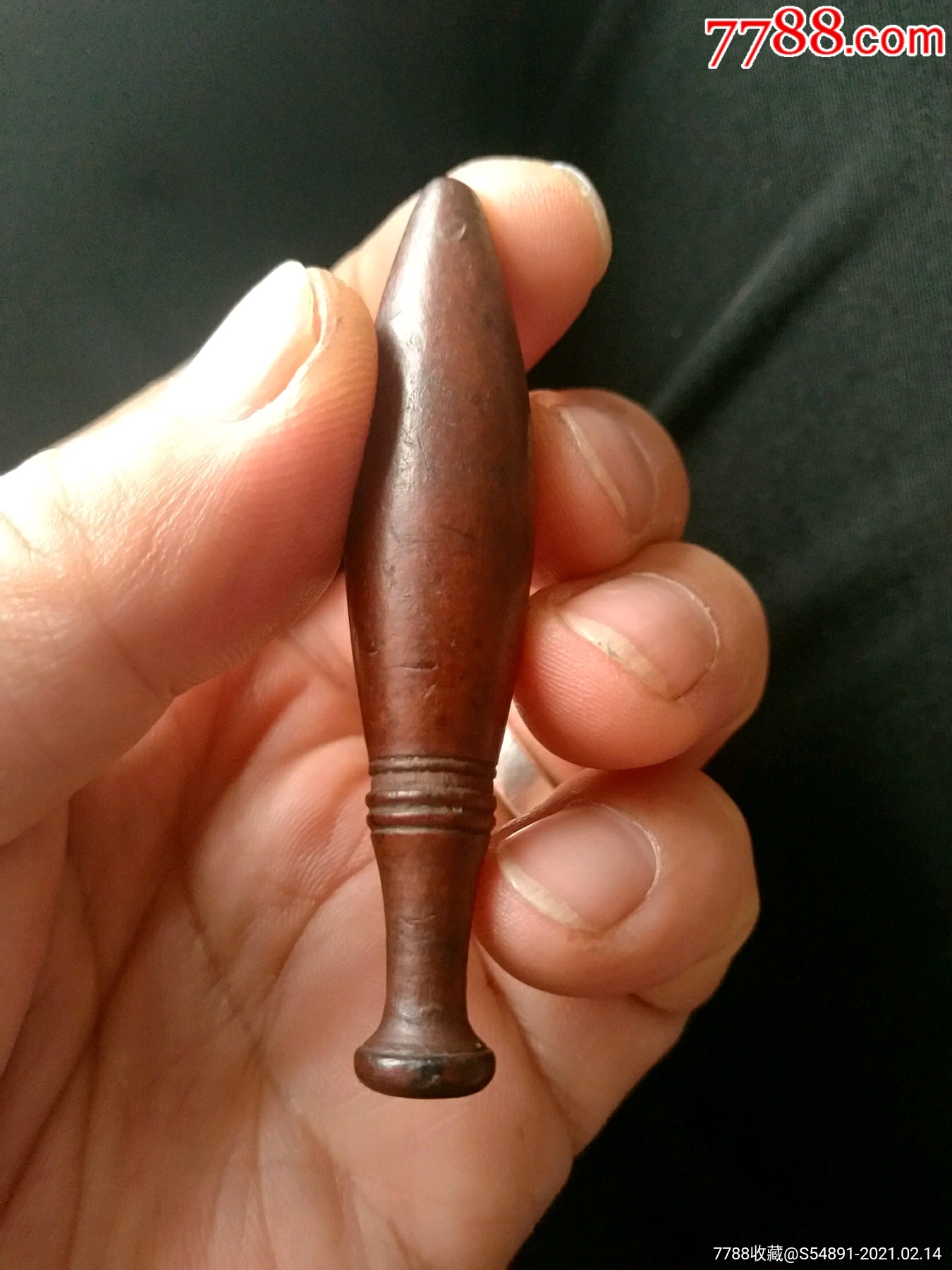 清代辟邪楠木小棒槌挂件-其他根雕/木雕-7788收藏