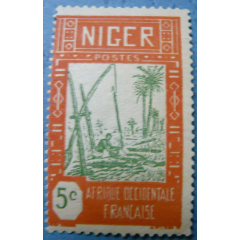 法属尼日尔.从井中取水图案邮票1926年新(se78673045)_7788收藏__收藏热线