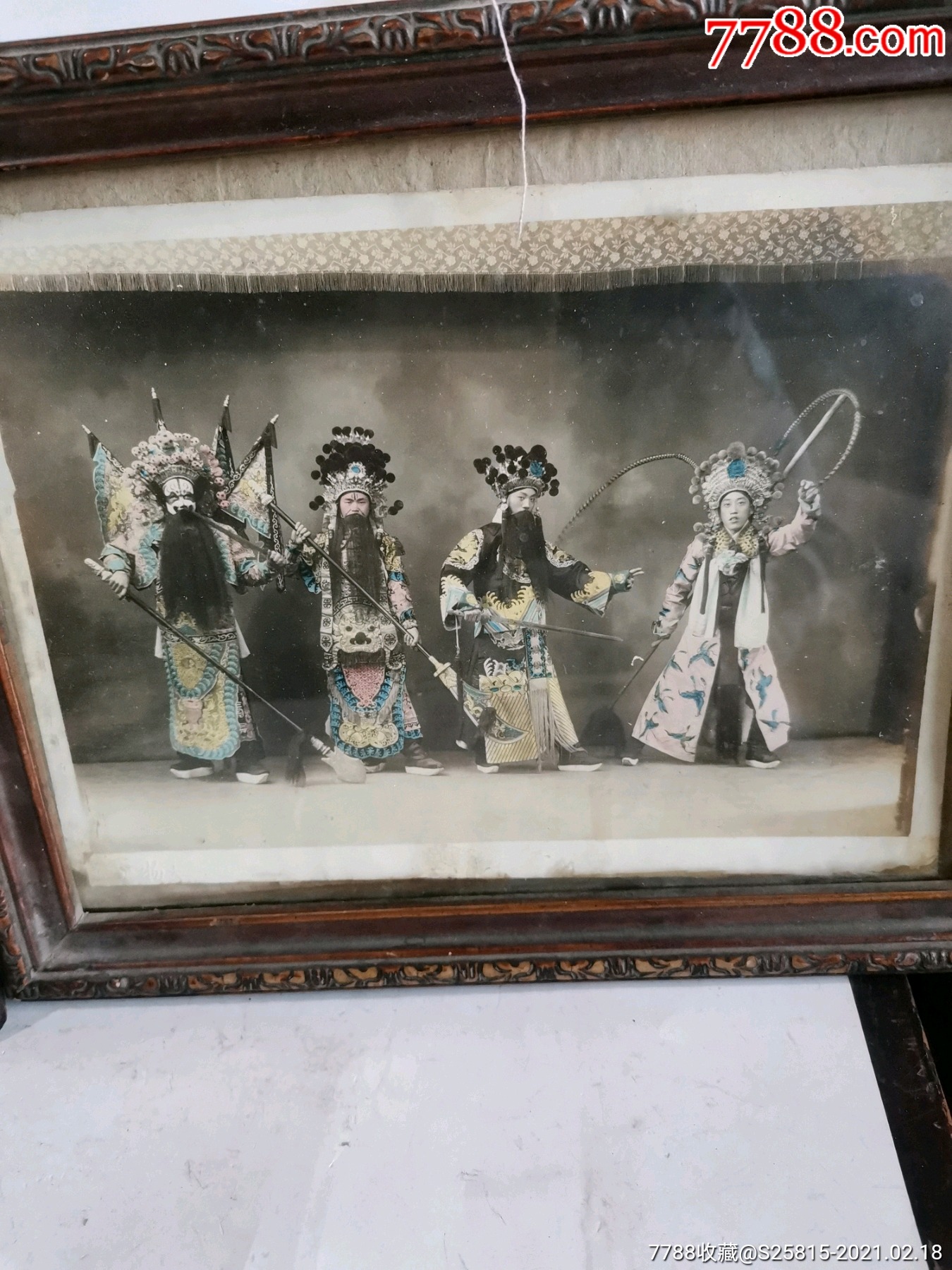 民国彩色京剧武生照片二张-老照片-7788烟酒茶牌