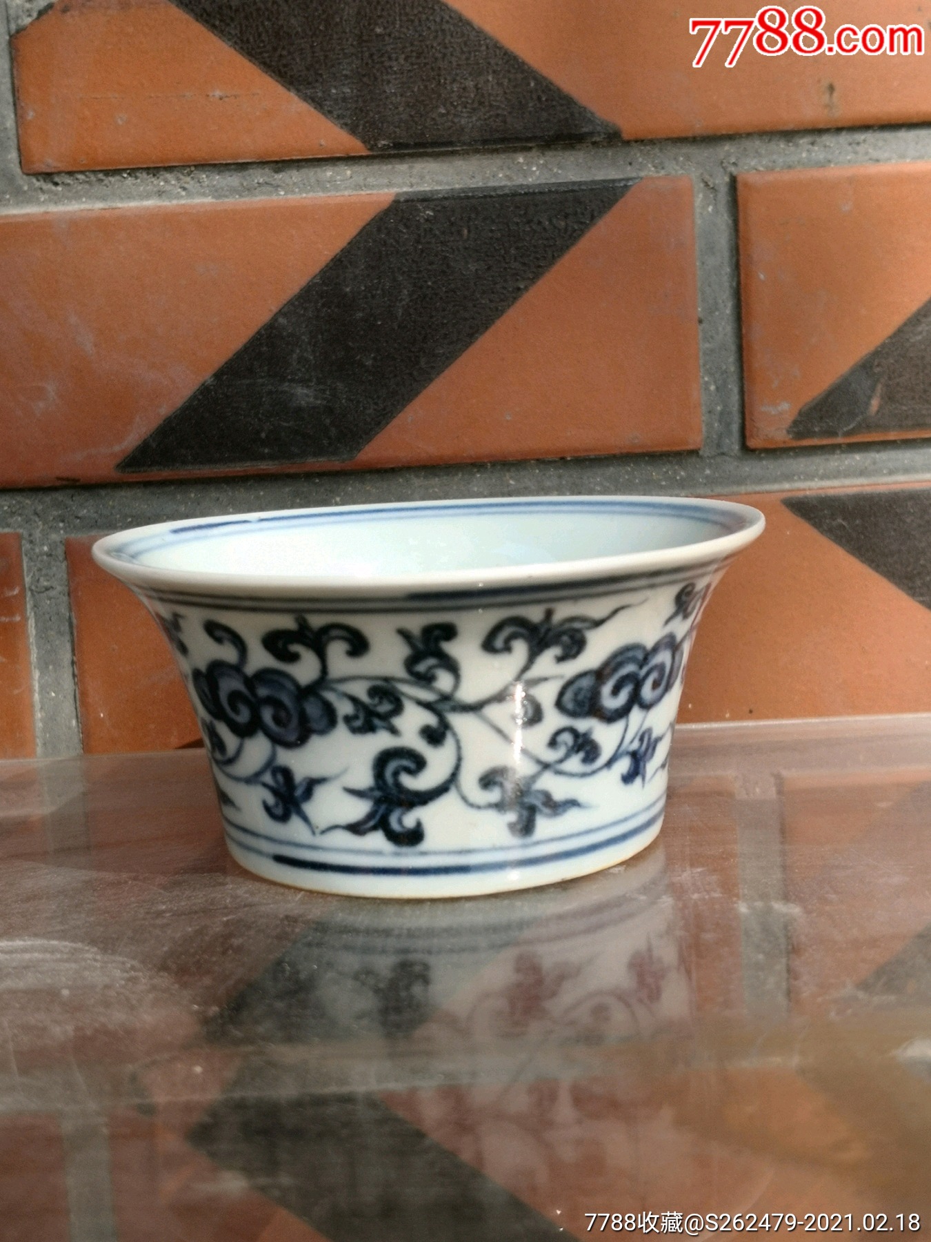 明朝宣德本朝:青花瓷茶杯