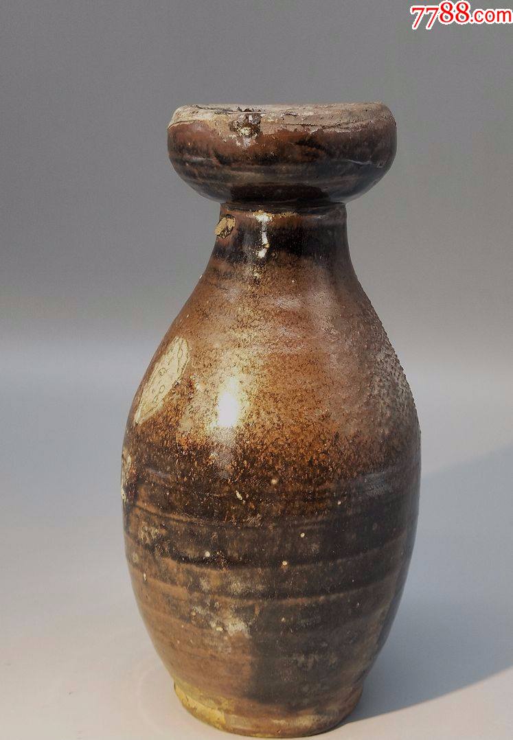 明代磁州窑蒜头瓶品完好