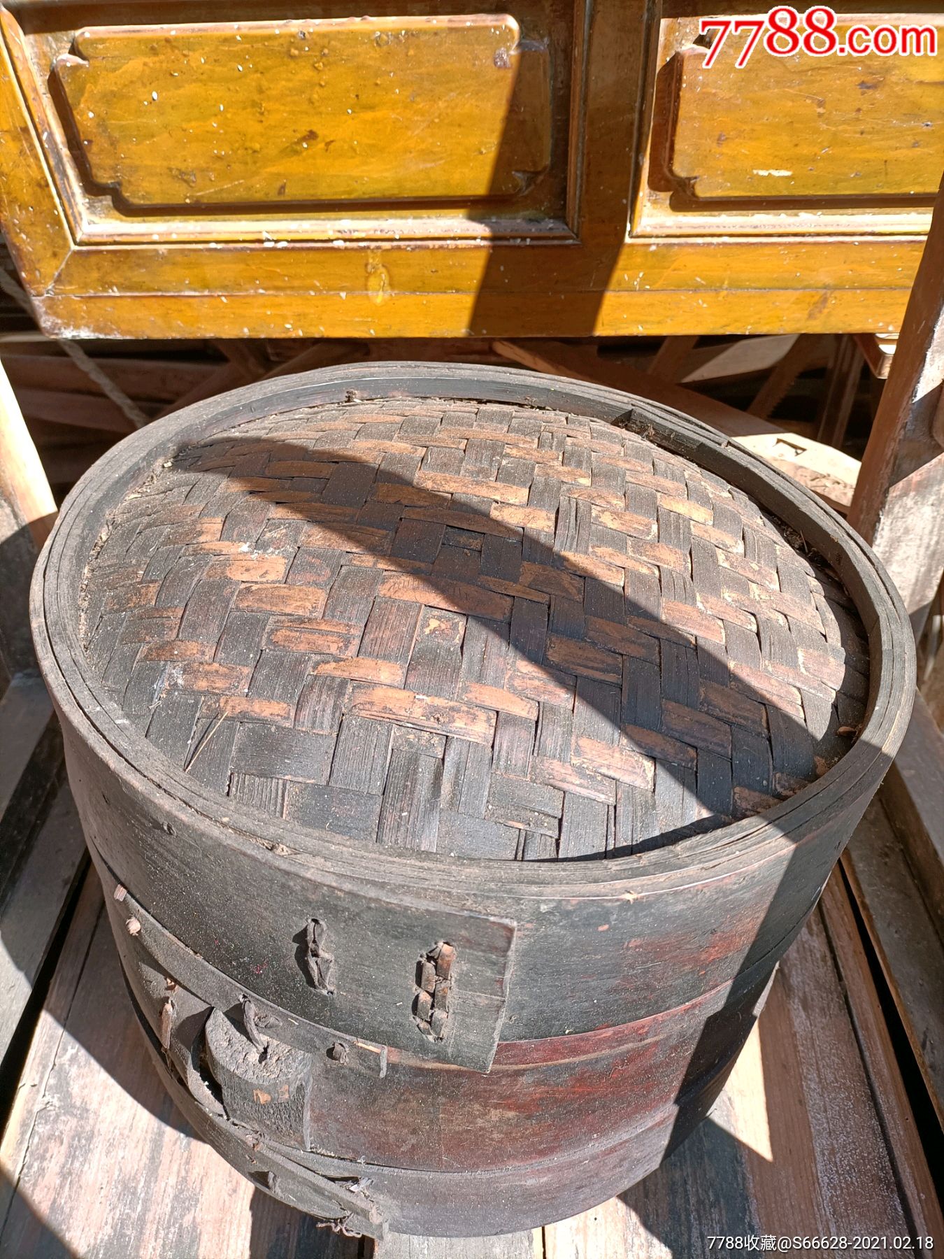 民国竹子蒸笼一个,如图包老保真