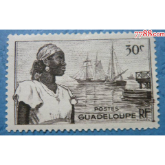 法属瓜德罗普.港口.妇女邮票1947新贴(se78631350)_7788收藏__收藏热线