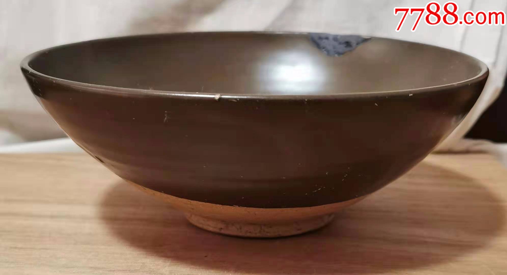 金代当阳峪窑茶叶末釉大碗-酱釉瓷/紫金釉-7788旧书网