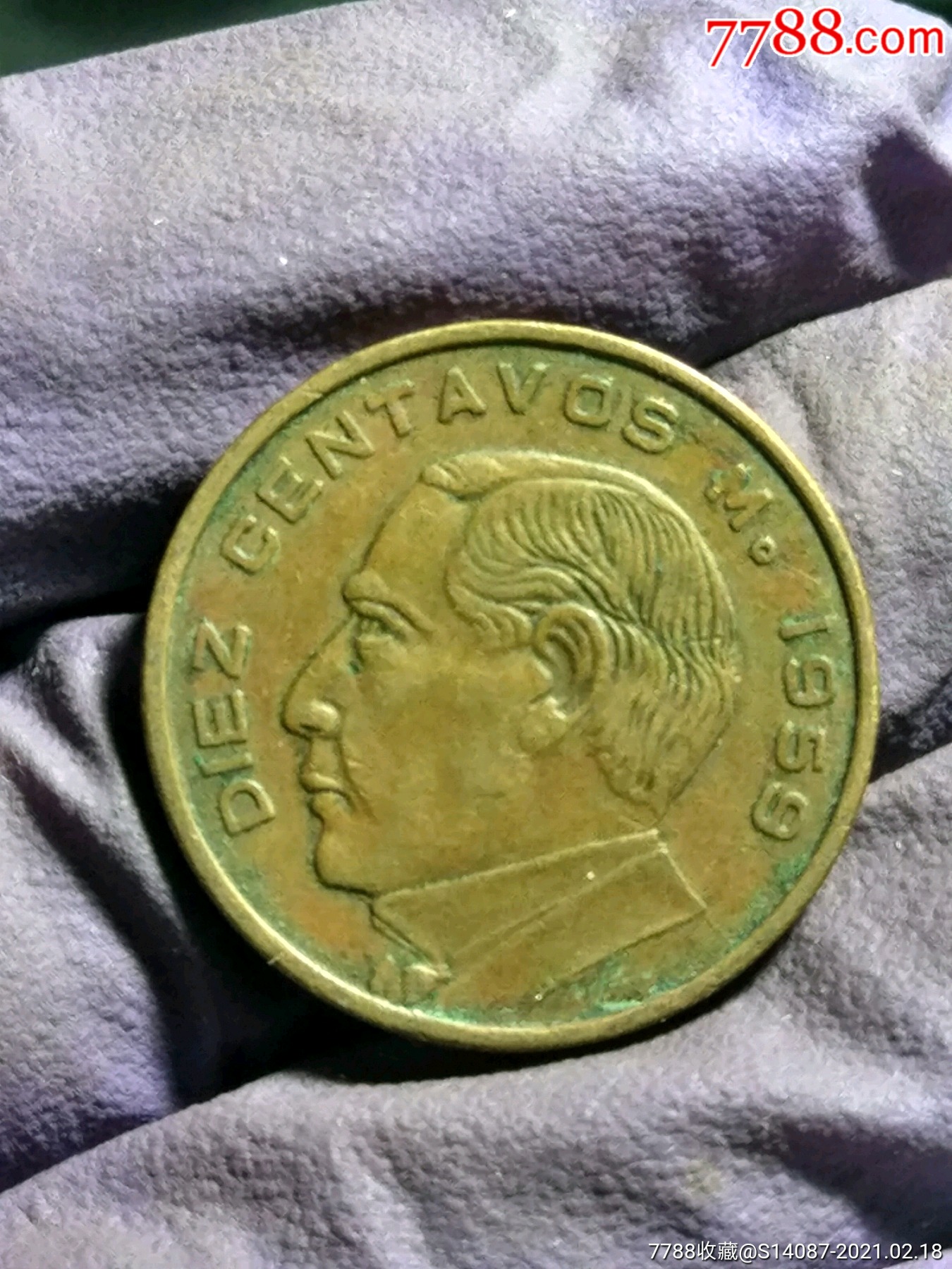 外币墨西哥铜币1959