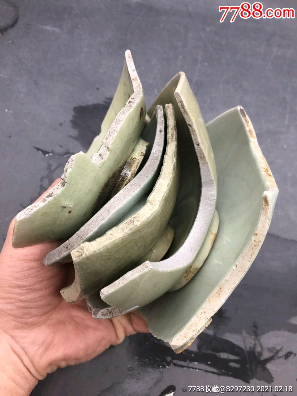 南宋龙泉窑(片快挺大)整底大块_瓷片_第8张_7788小人书