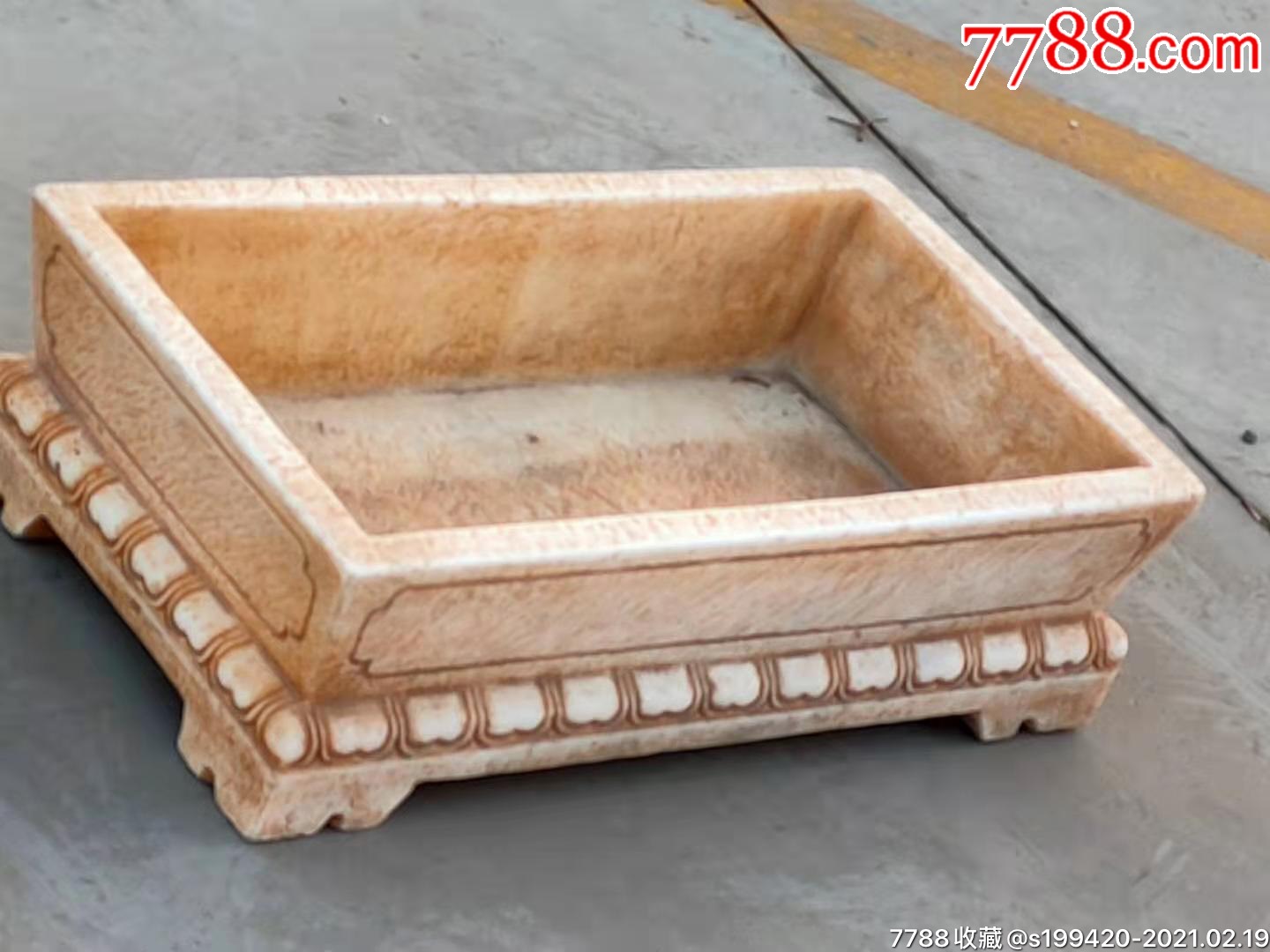 汉白玉石盆品相尺寸如图全品无瑕疵正常使用