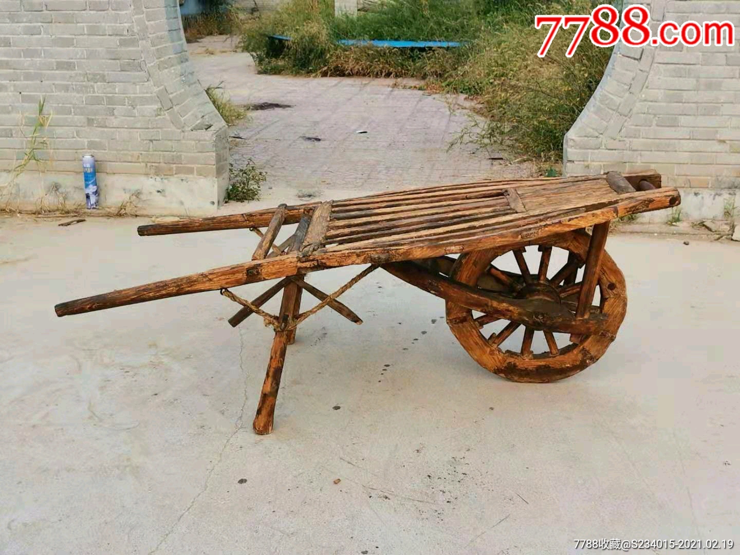 清代,木制推车,全品包老