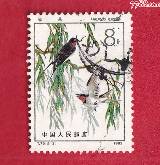 t79(5-2)益鸟(8分)邮票