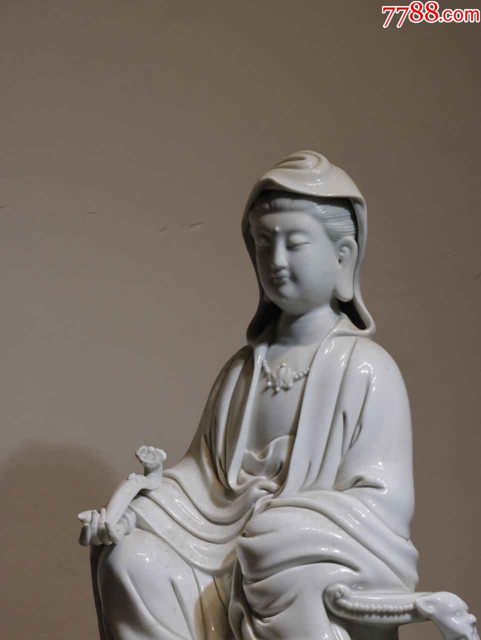 回流德化白瓷如意观音摆件_佛像/造像_第6张_7788茶具