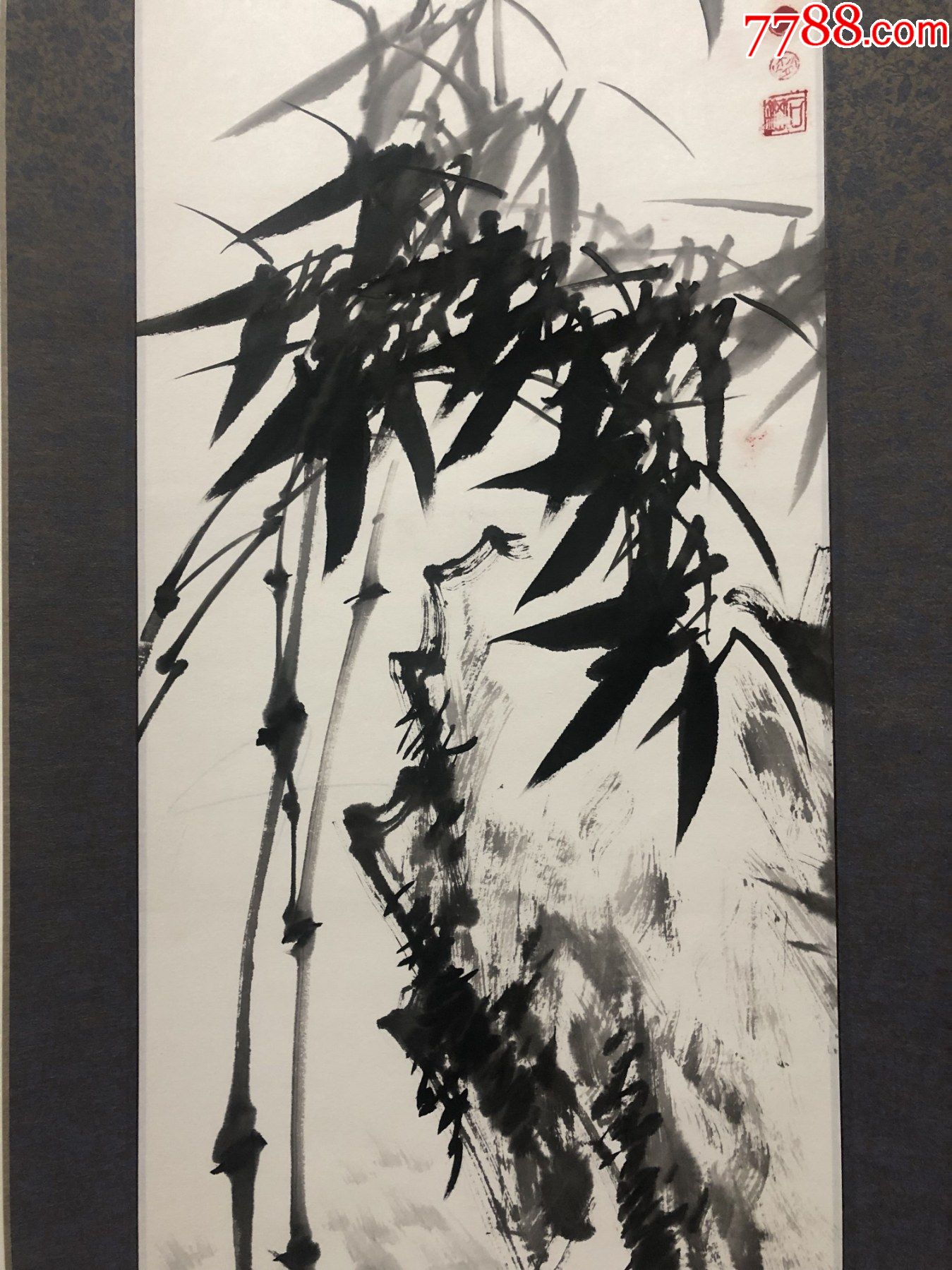 著名画家赵石钢四尺对开花鸟立轴《清影》