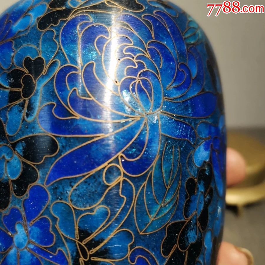 民国铜胎景泰蓝花瓶_景泰蓝/珐琅_第8张_7788陶器收藏