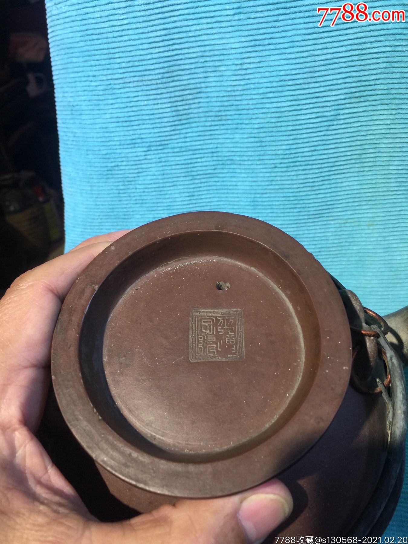 清代名品清德堂款提梁紫砂壶