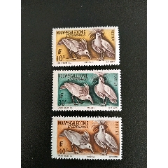 1948年法属新喀里多尼亚鹭鹤（19-1，2，3）邮票3枚新原胶(se78458216)_7788收藏__收藏热线