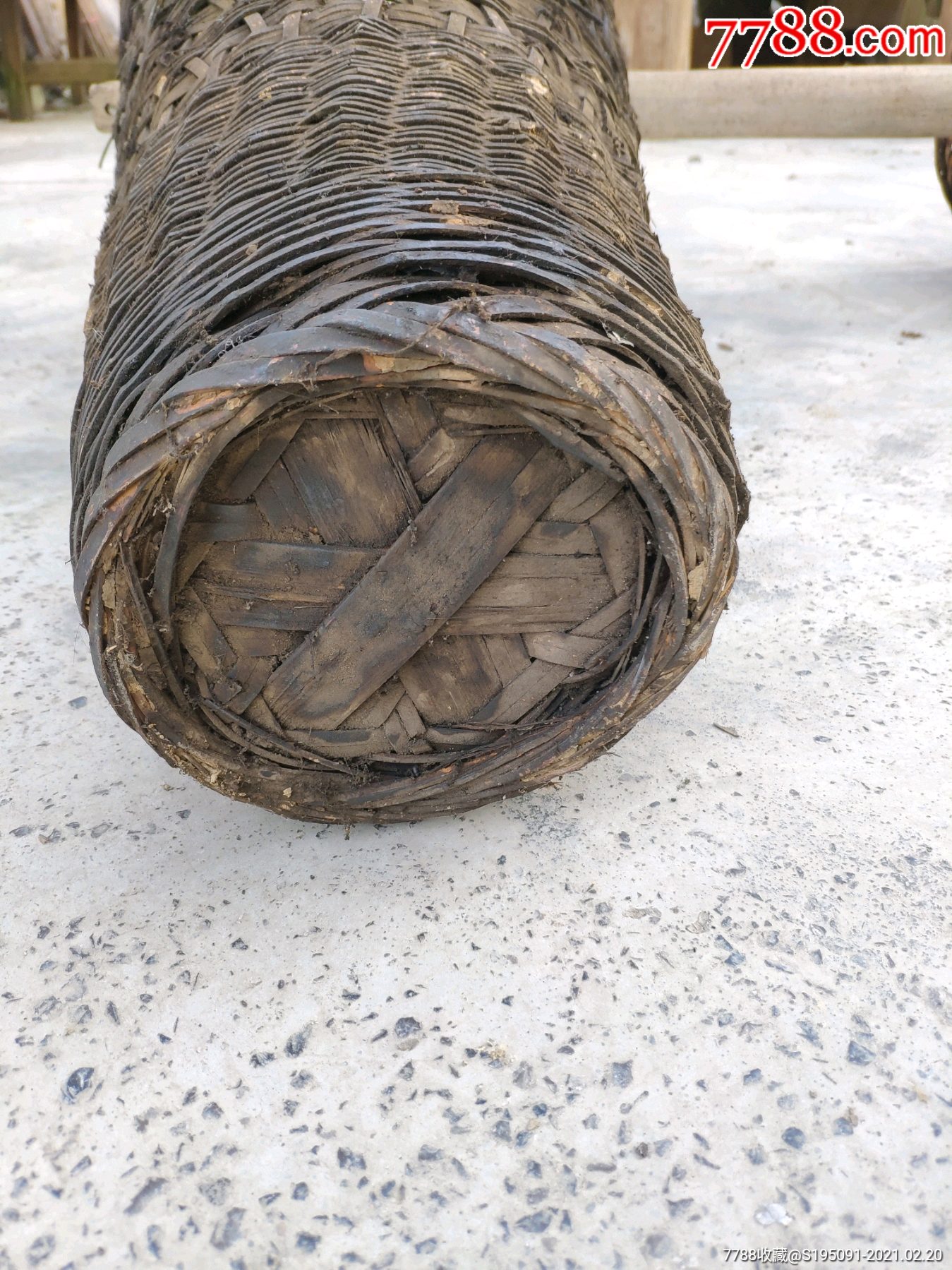 民国老竹编挑篓竹篓箩筐_竹篮/竹筐/竹盒_第7张_7788钱币网