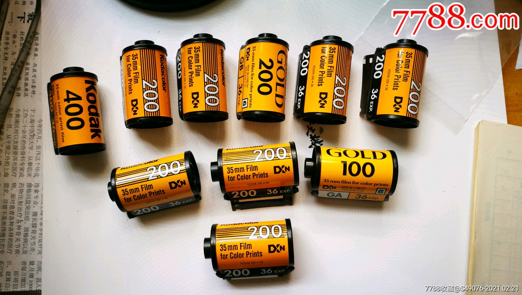 20个柯达胶卷盒(空桶带片头)可做工艺品.钥匙扣.展览展示.