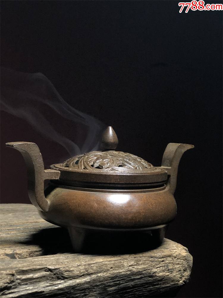 旧藏创汇时期苏工全铜香薰炉(完好完整)