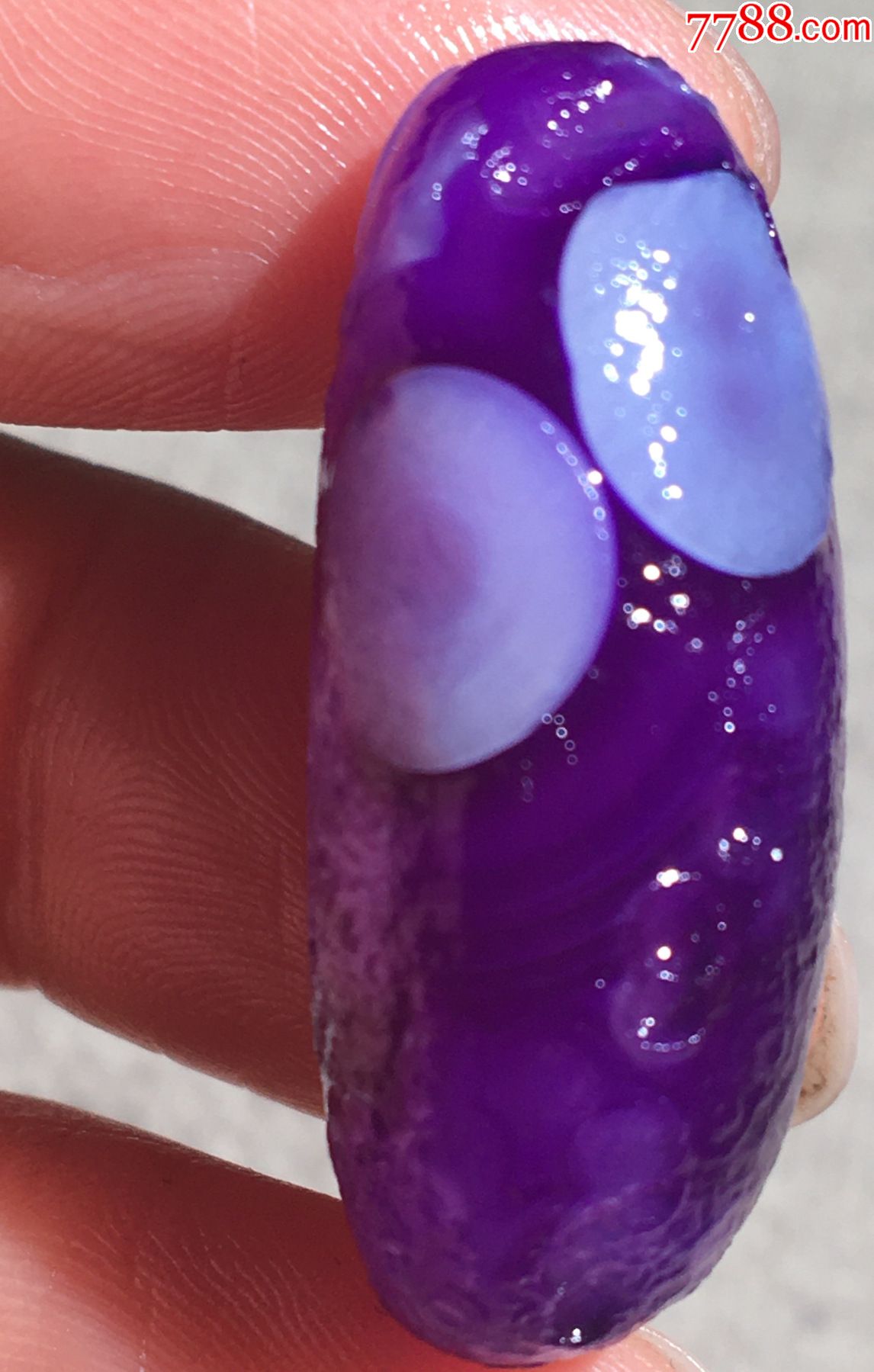 4618戈壁紫玛瑙眼睛石原石吊坠