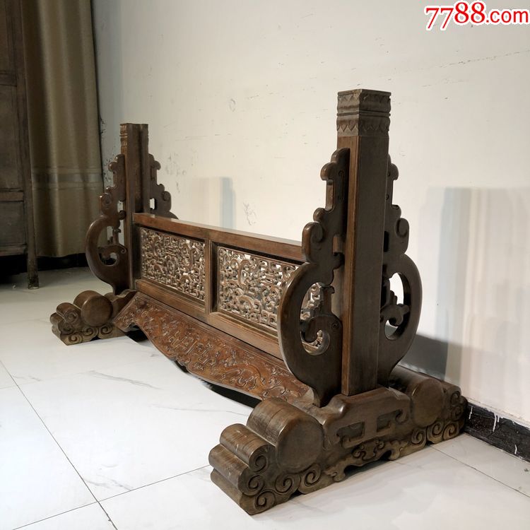 传世明代清代黄花梨海黄雕龙插屏座屏风会所老古玩老黄花梨家具