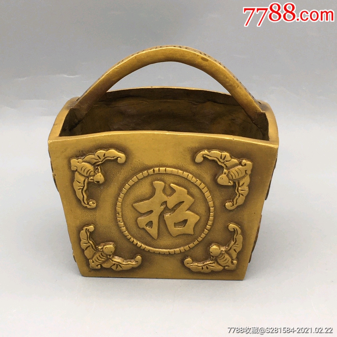 工艺品黄铜招财进宝斗,不议价