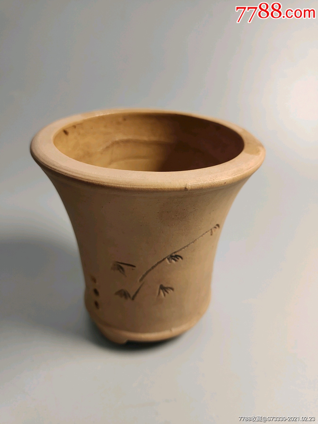 80年代,段泥小兰花紫砂盆_其他紫砂_鉴别图片_收藏价格_7788陶器收藏