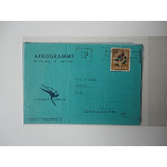 澳大利亚航空邮简1970年寄上海珊瑚鱼邮票邮戳特别(se78518663)_7788收藏__收藏热线