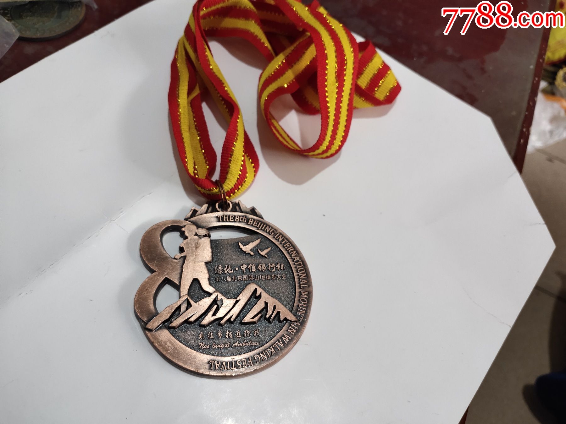 2017第八届北京国际山地徒步大会纪念章-体育运动徽章-7788徽章收藏